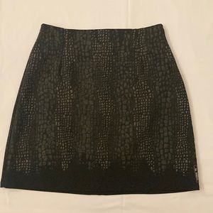 Womens textured black skirt